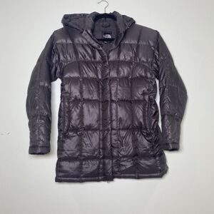 The North Face Metropolis 600 Gray Down Puffer Zip Hood Parka Coat Jacket Medium